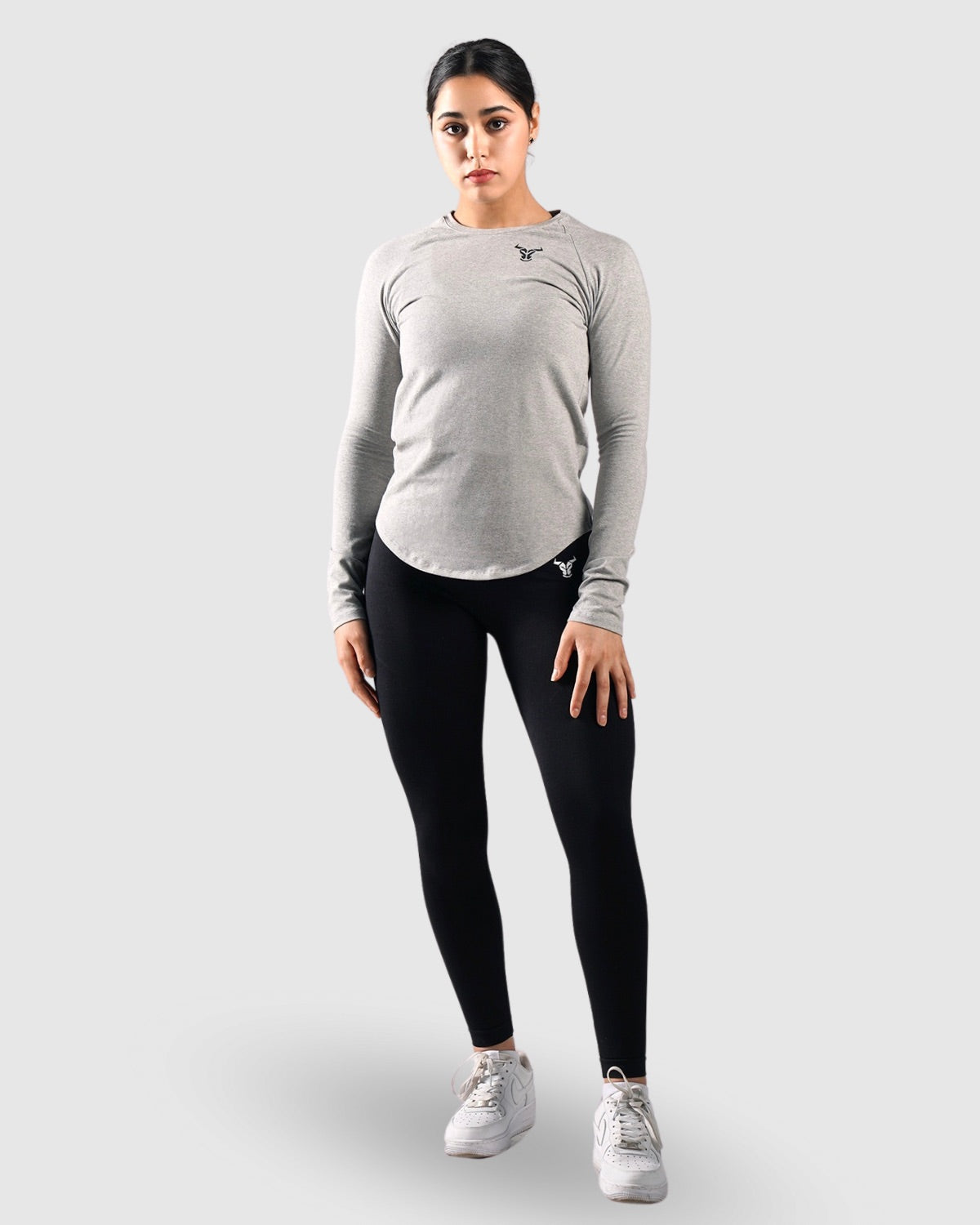 Essential Long Sleeve Women - Grey Marl