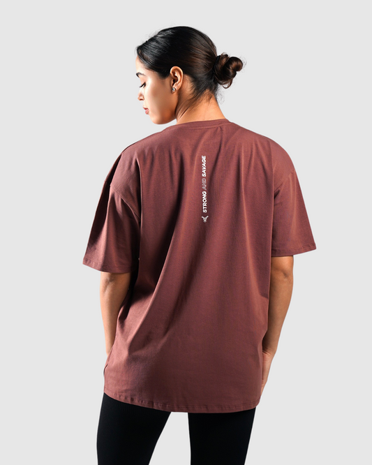 Essential Oversized Women T-shirt - Burgundy