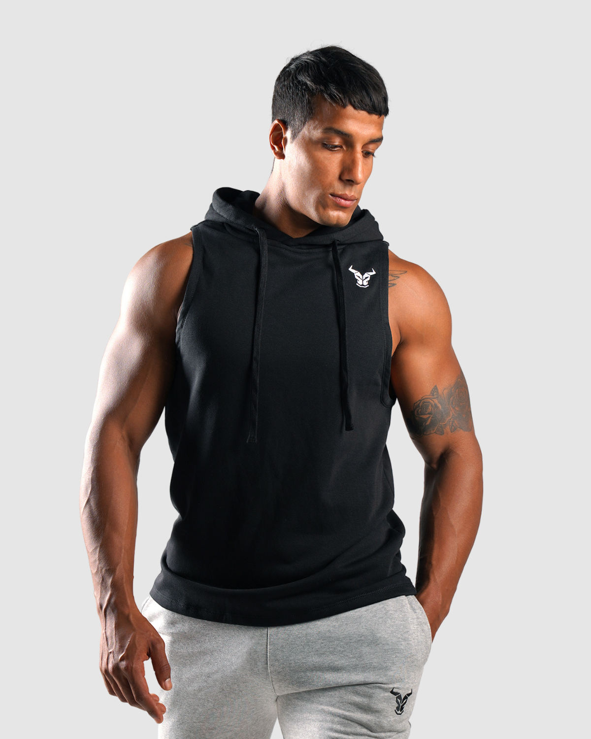 Essential Sweat à Capuche Sans Manches - Noir