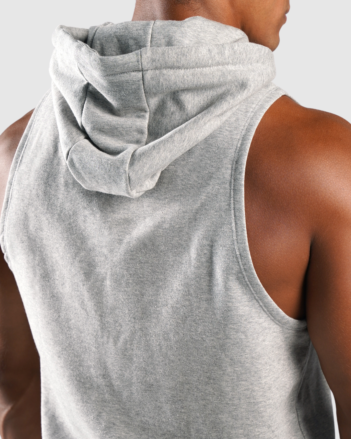 Essential Sweat à Capuche Sans Manches - Gris chiné