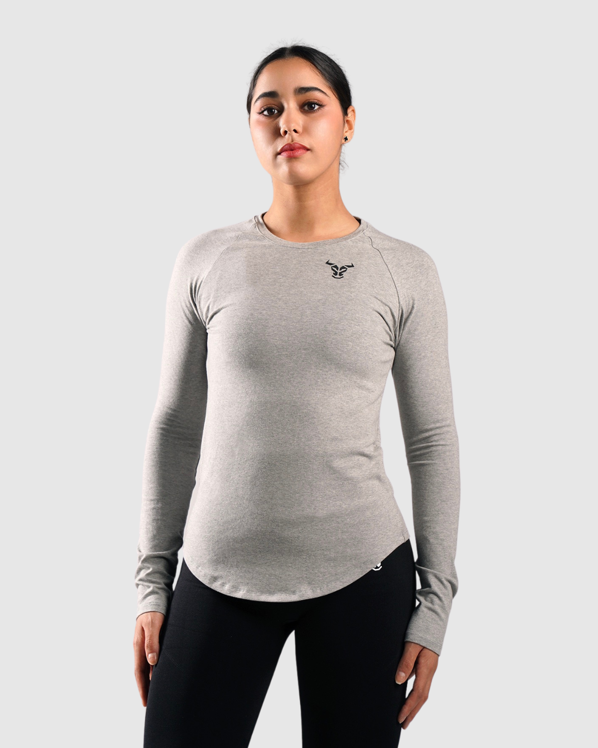 Essential Long Sleeve Women - Grey Marl