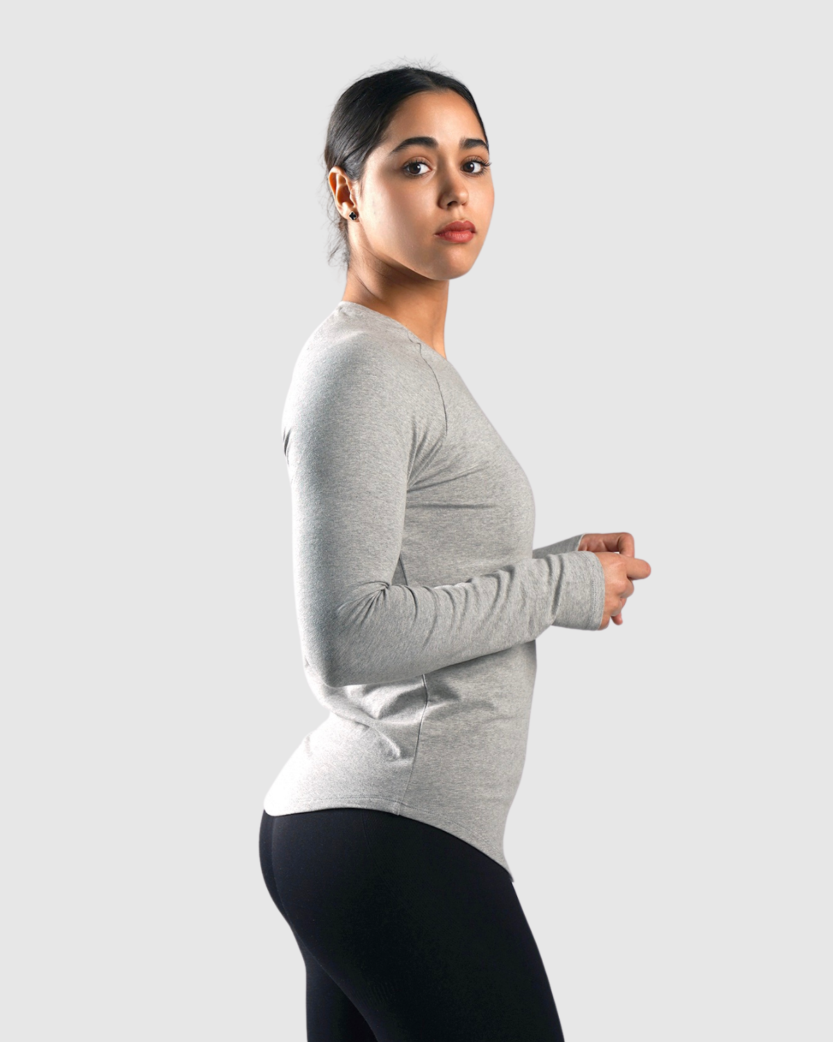 Essential Long Sleeve Women - Grey Marl