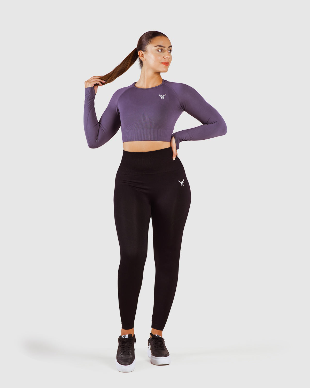 Essential Seamless Crop Top - Smokey Grey