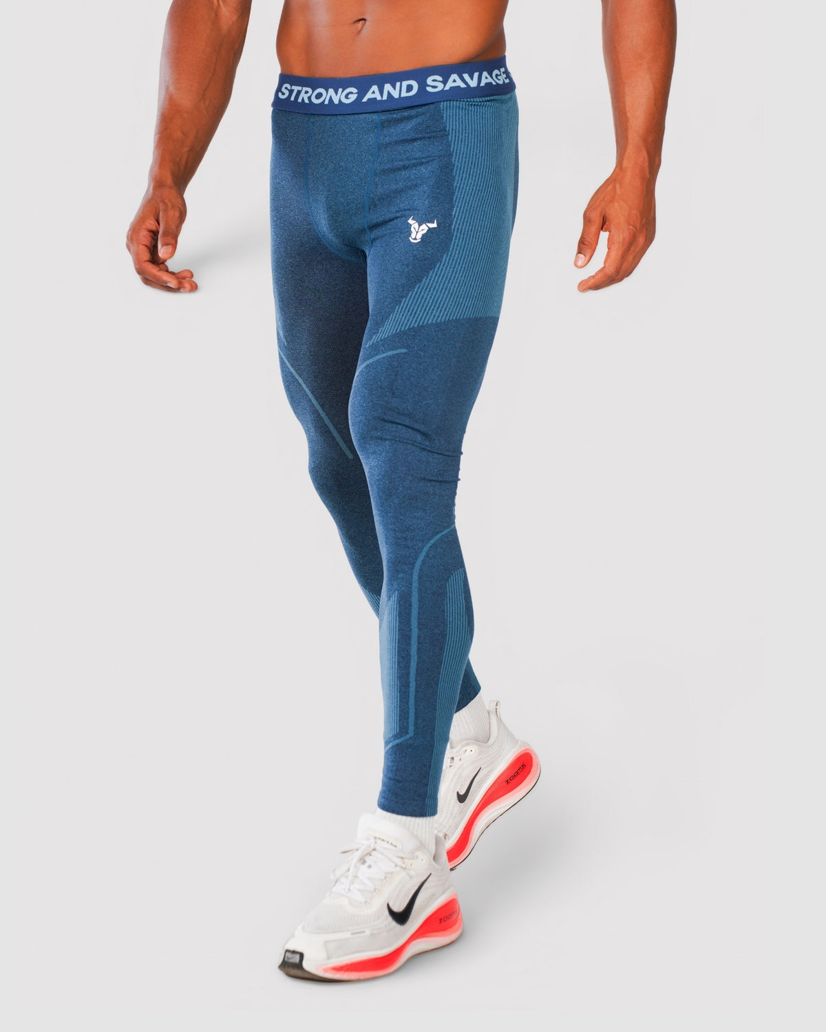 Progress Seamless Leggings - Navy Marl