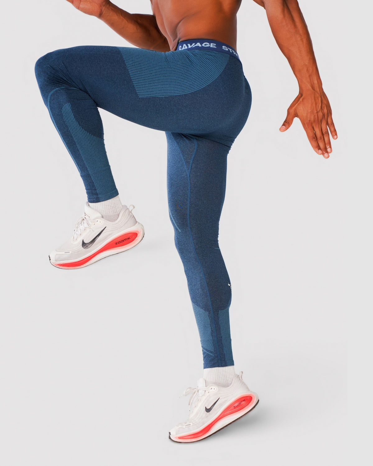 Progress Seamless Leggings - Navy Marl