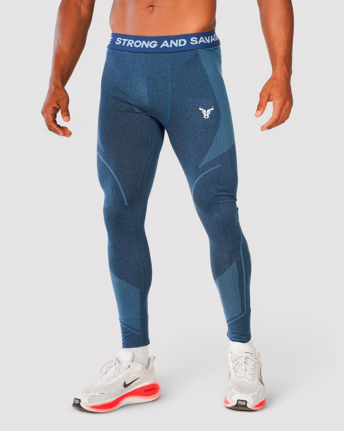 Progress Seamless Leggings - Navy Marl
