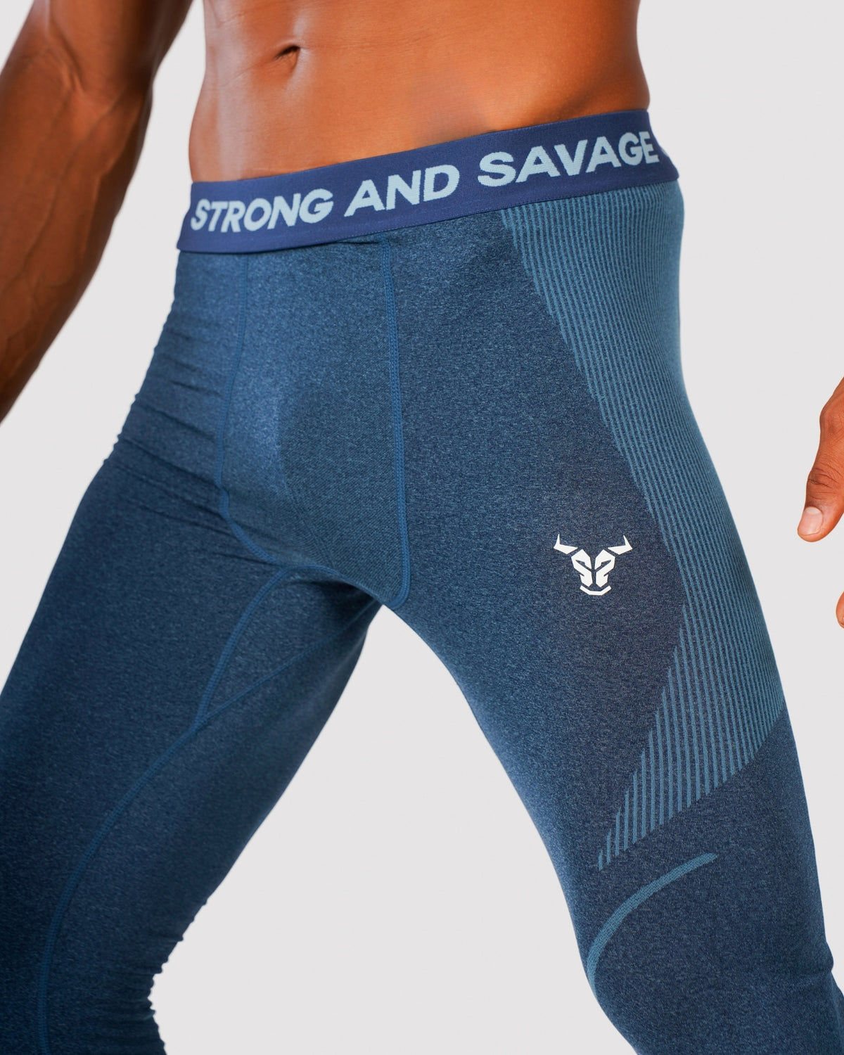 Progress Seamless Leggings - Navy Marl