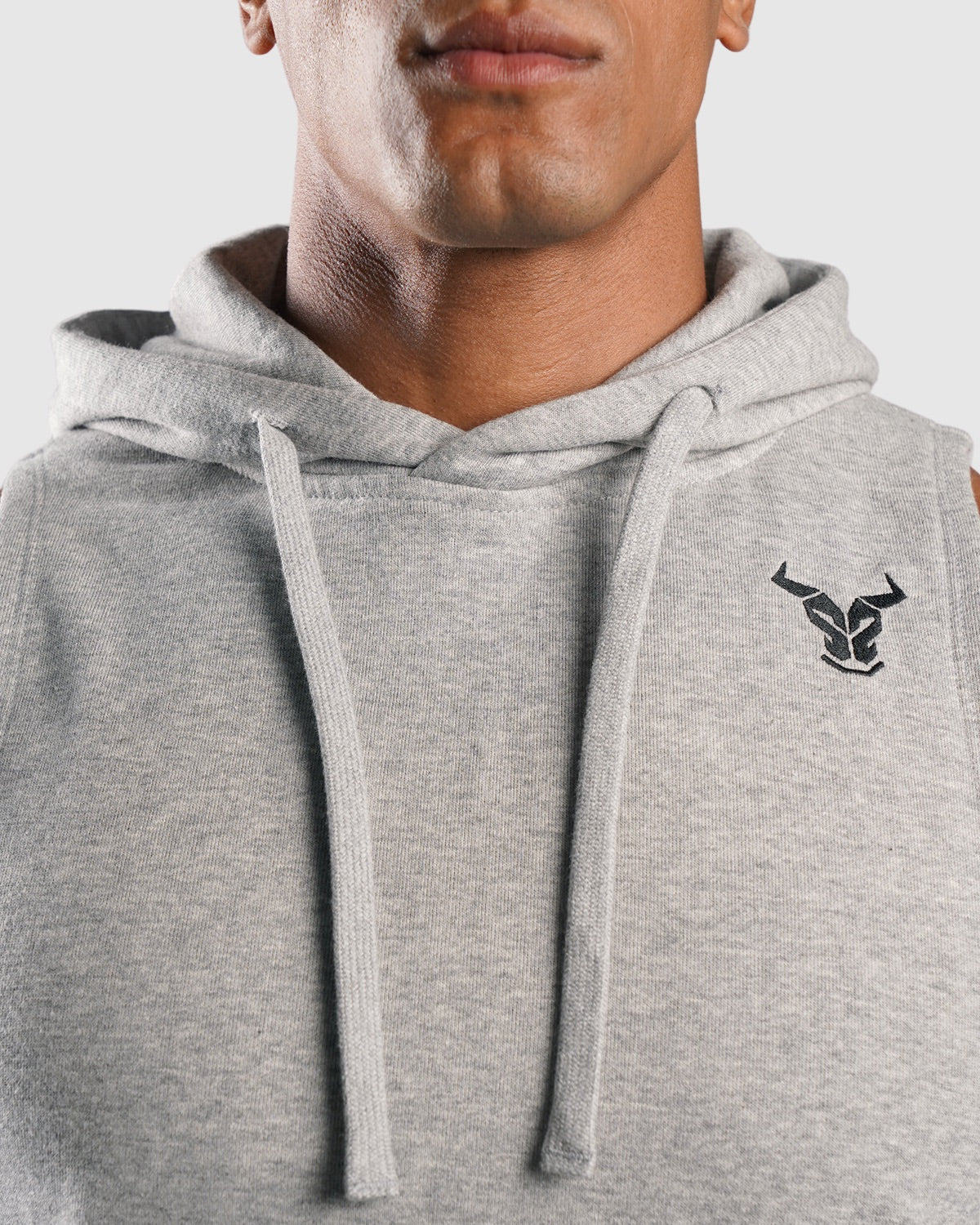 Essential Sweat à Capuche Sans Manches - Gris chiné