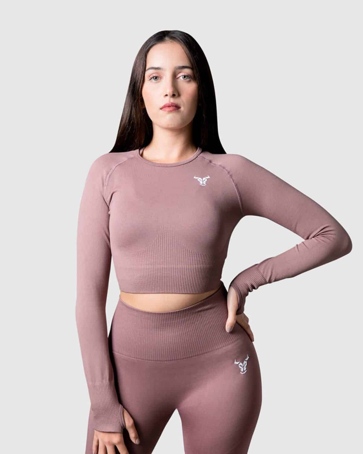 Essential Seamless Crop Top - Brown
