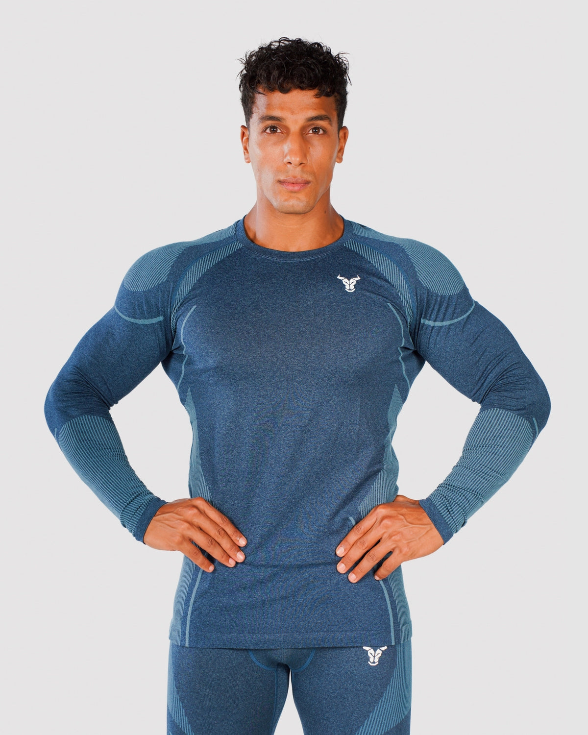 Progress Seamless Long Sleeve - Navy Marl