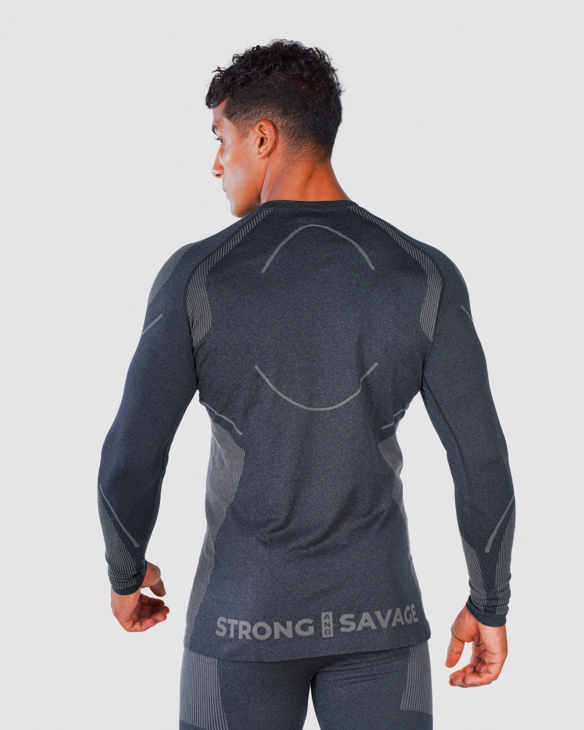 Progress Seamless Long Sleeve - Black Marl