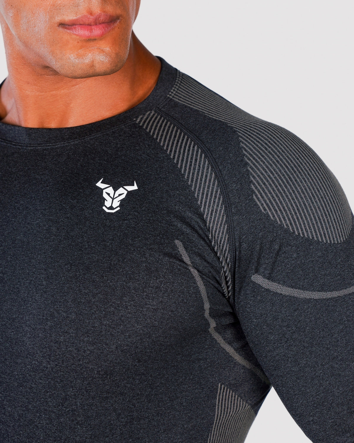 Progress Seamless Long Sleeve - Black Marl