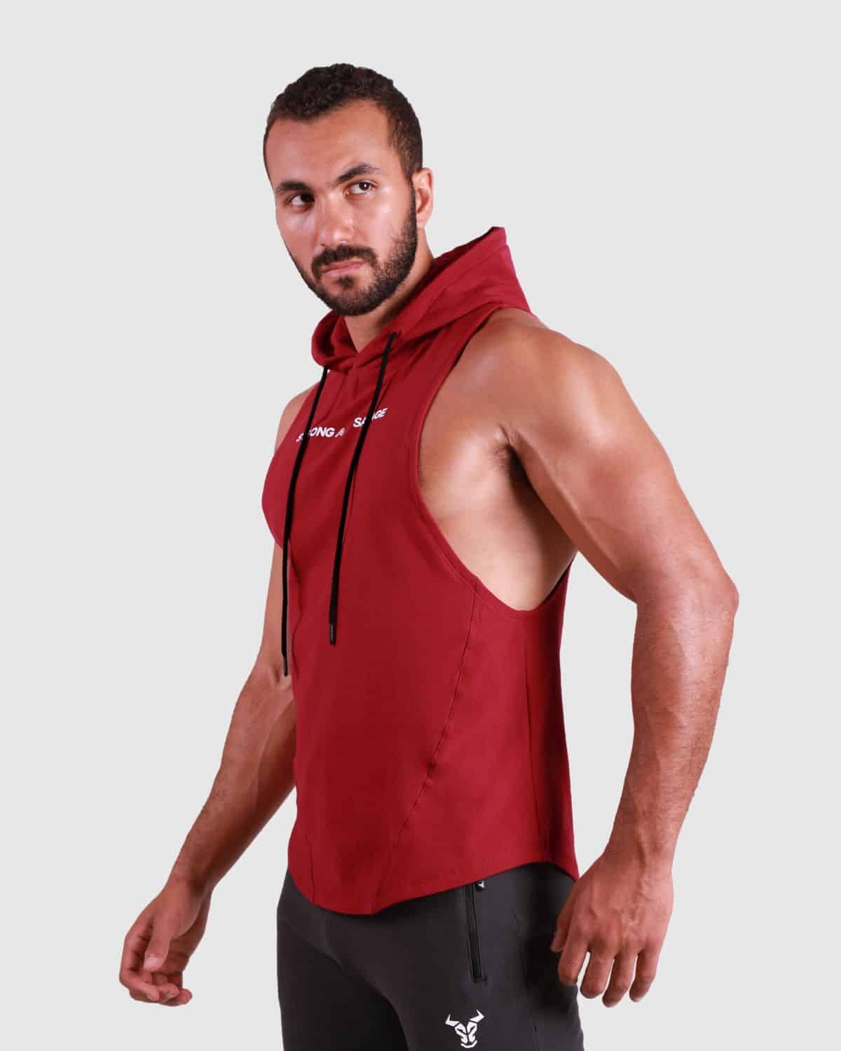 Primal Sleeveless Hoodie - Red
