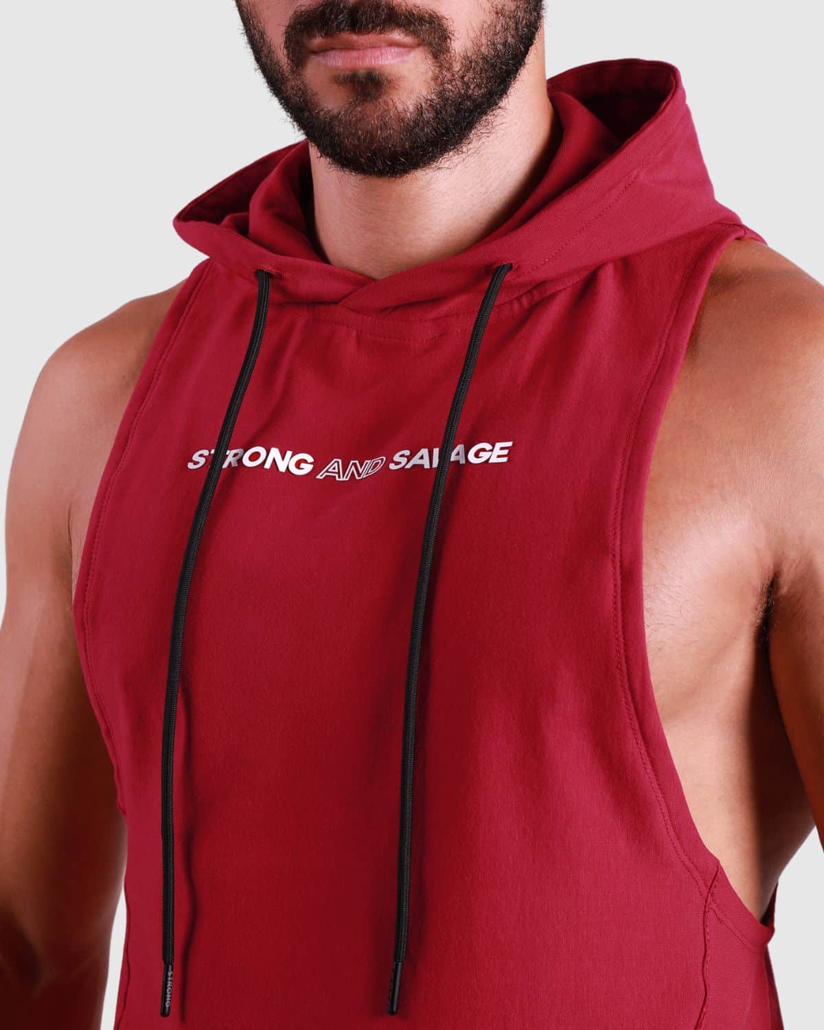 Primal Sweat à capuche Sans Manches - Rouge
