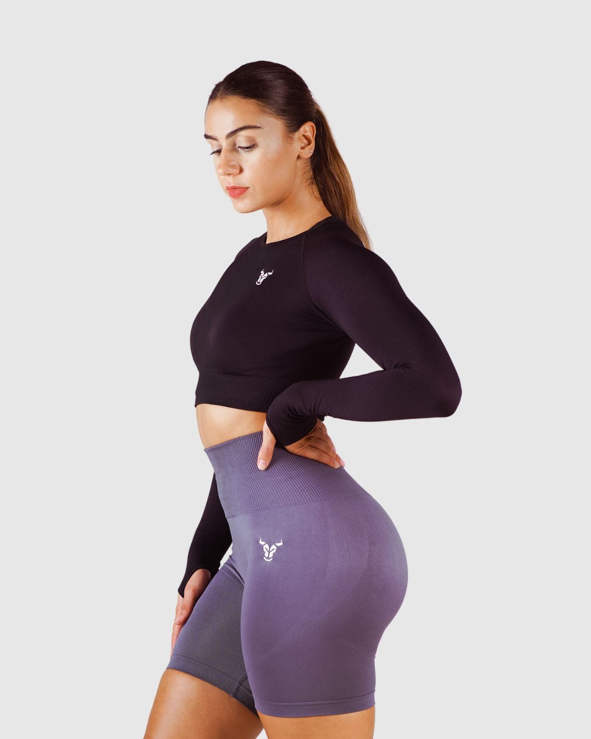 Essential Seamless Crop Top - Black