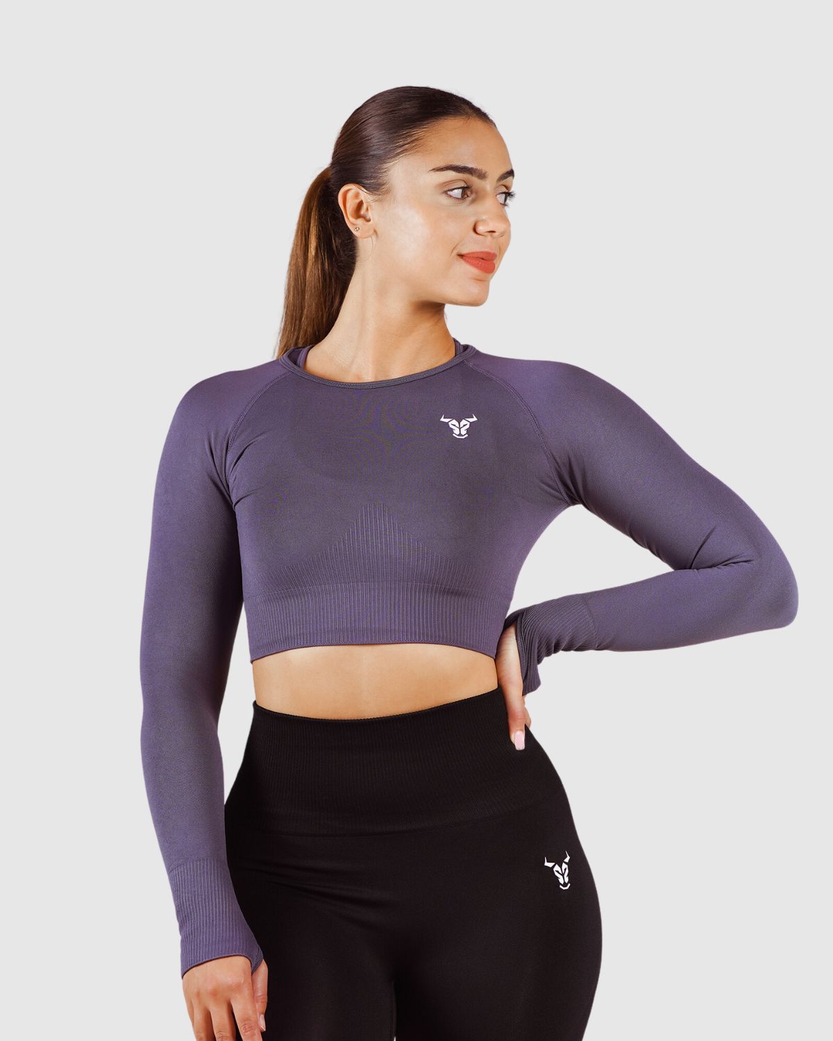 Essential Seamless Crop Top - Smokey Grey