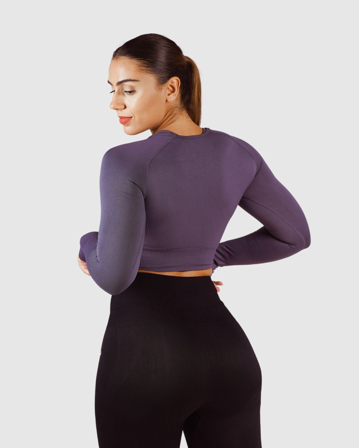 Essential Seamless Crop Top - Smokey Grey