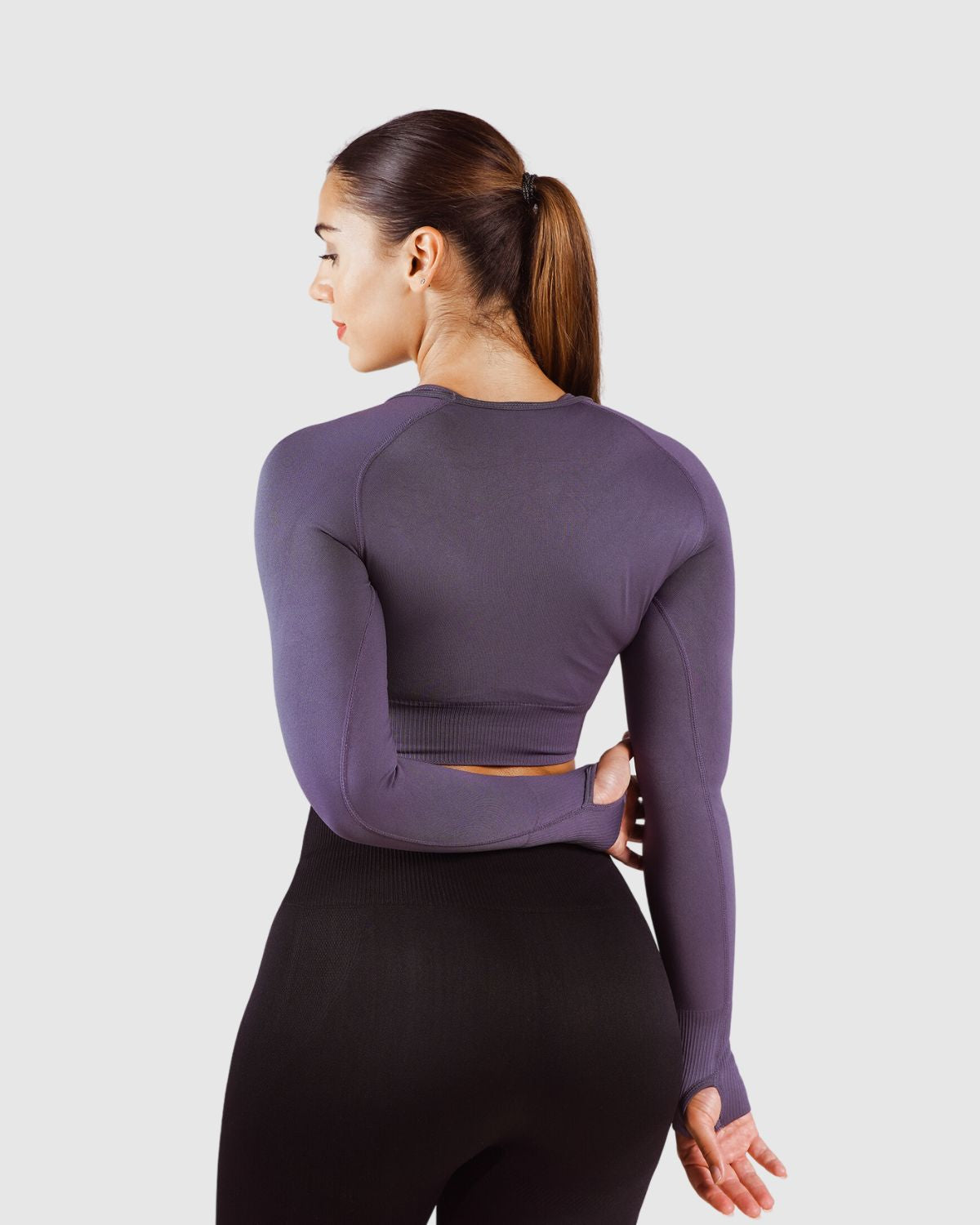 Essential Seamless Crop Top - Smokey Grey