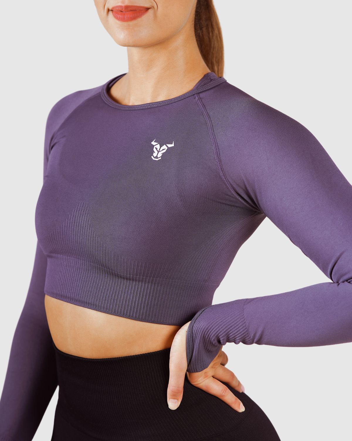 Essential Seamless Crop Top - Smokey Grey