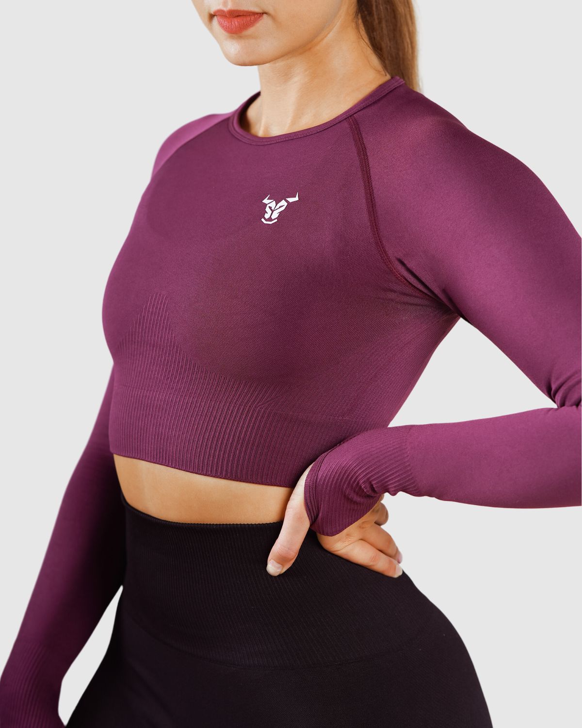 Essential Seamless Crop Top - Purple