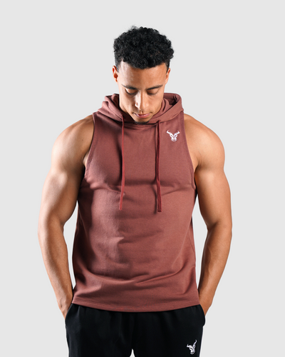 Essential Sweat à Capuche Sans Manches - Bordeaux 