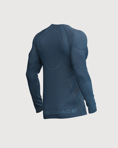 Progress Seamless Long Sleeve - Navy Marl