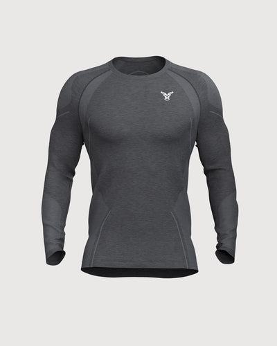 Progress Seamless Long Sleeve - Black Marl
