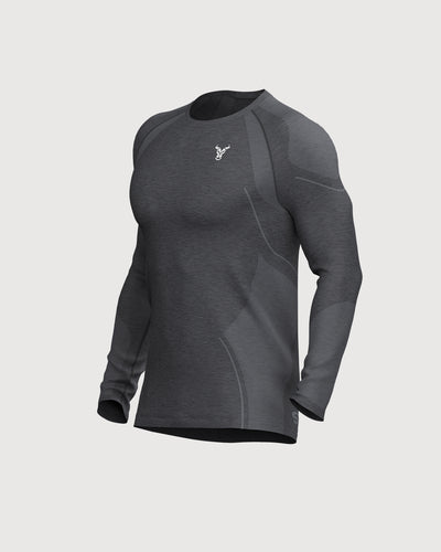 Progress Seamless Long Sleeve - Black Marl