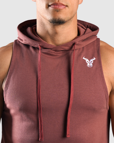 Essential Sweat à Capuche Sans Manches - Bordeaux 