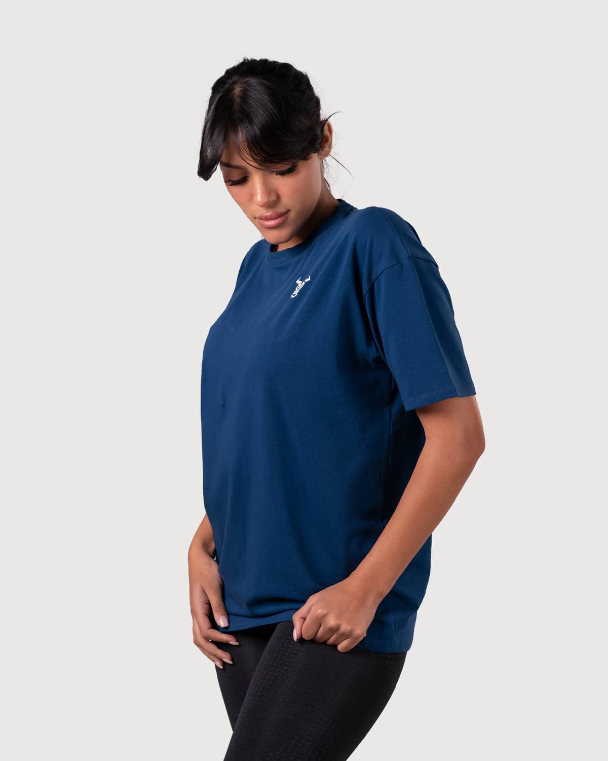 ايسنشال تي شيرت كبير الحجم للنساء - أزرق
