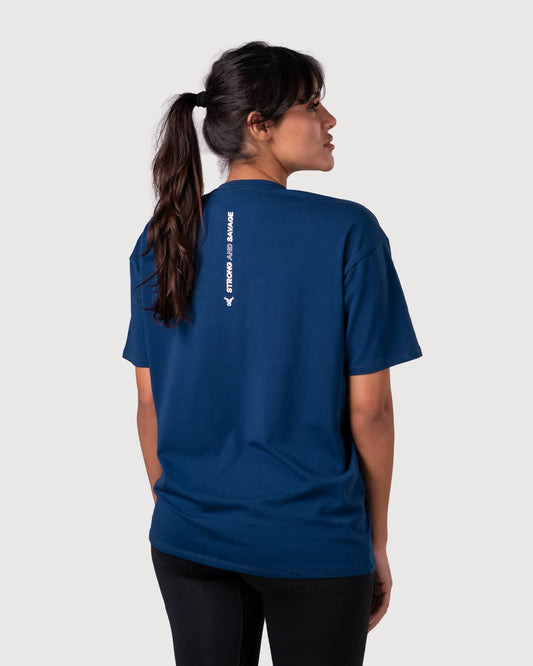 Essential T-shirt Femme Oversize - Marine 