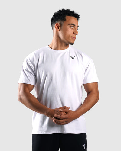 ايسنشال تي شيرت كبير الحجم - أبيض