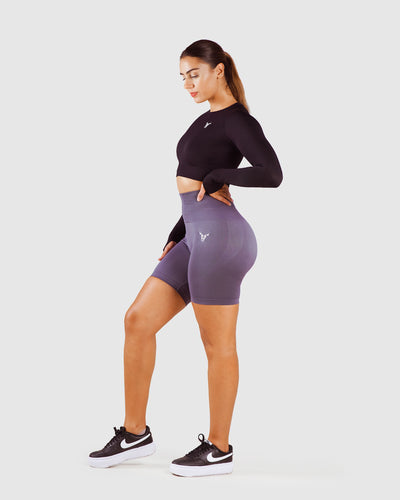 Essential Seamless Crop Top - Black