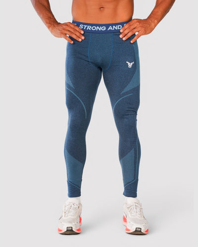 Progress Seamless Leggings - Navy Marl