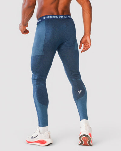 Progress Seamless Leggings - Navy Marl