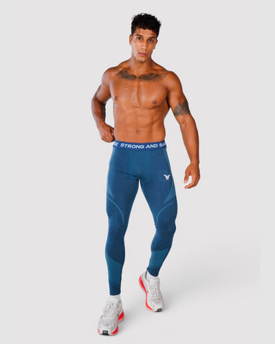 Progress Seamless Leggings - Navy Marl