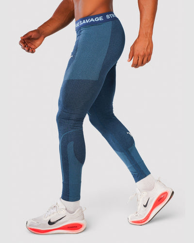 Progress Seamless Leggings - Navy Marl