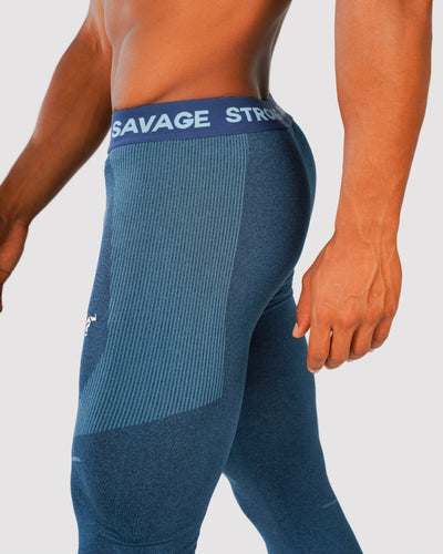 Progress Seamless Leggings - Navy Marl