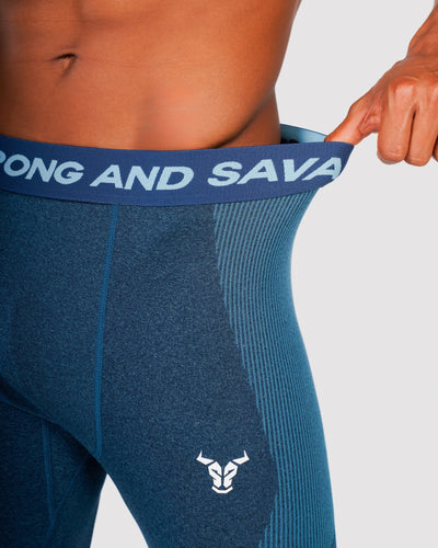 Progress Seamless Leggings - Navy Marl