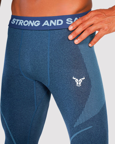 Progress Seamless Leggings - Navy Marl