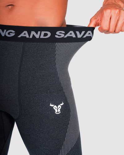 Progress Seamless Leggings - Black Marl