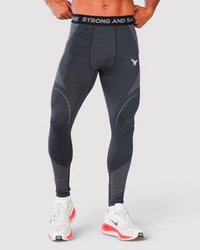 Progress Seamless Leggings - Black Marl