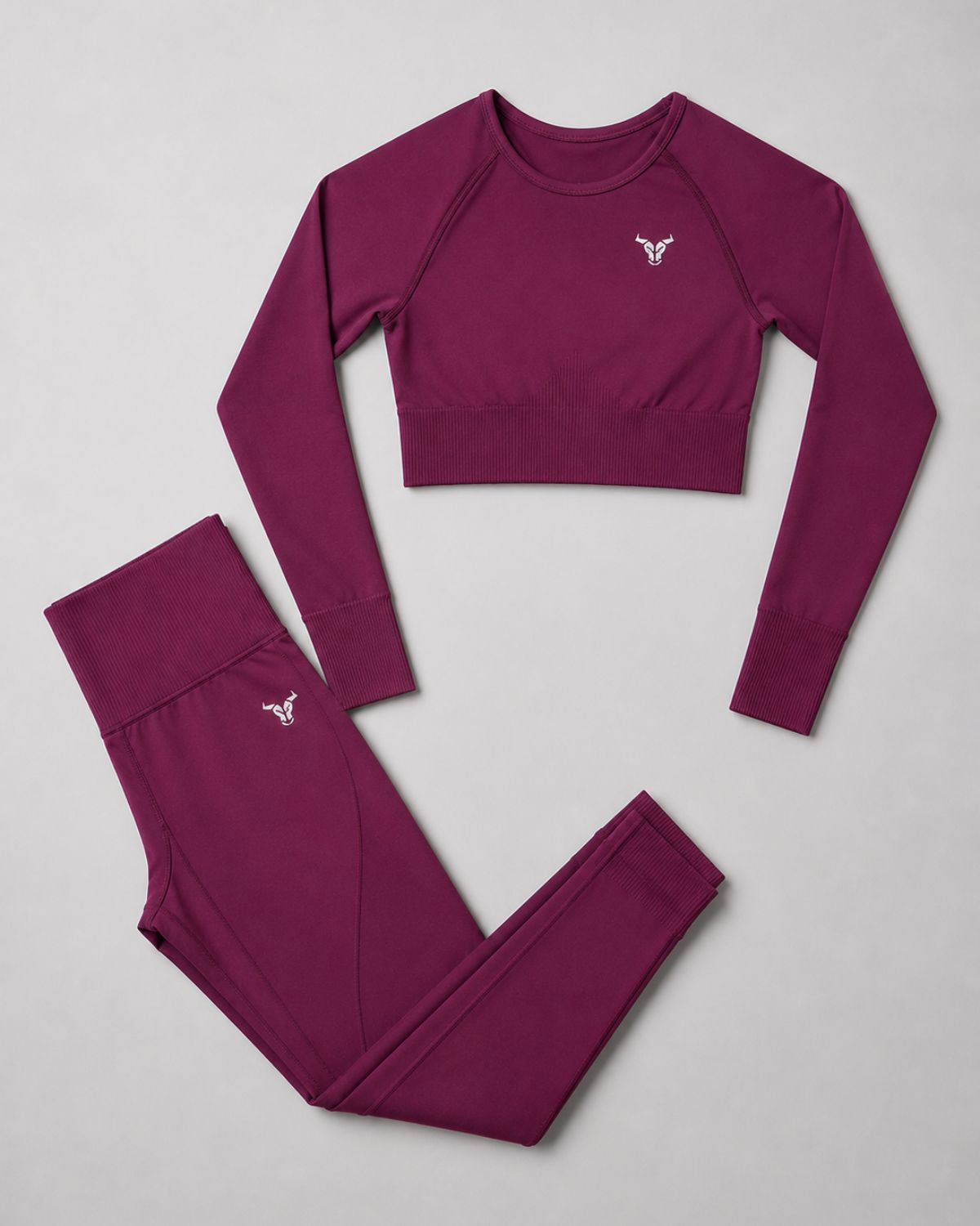 Crop Top & Leggings - Purple