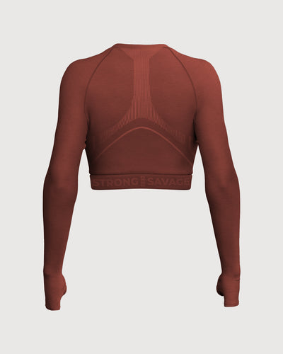 Progress Seamless Crop Top - Coral Marl