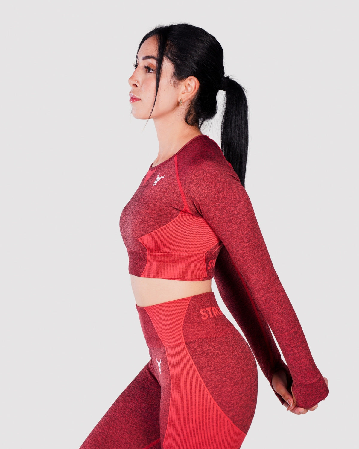 Progress Seamless Crop Top - Coral Marl