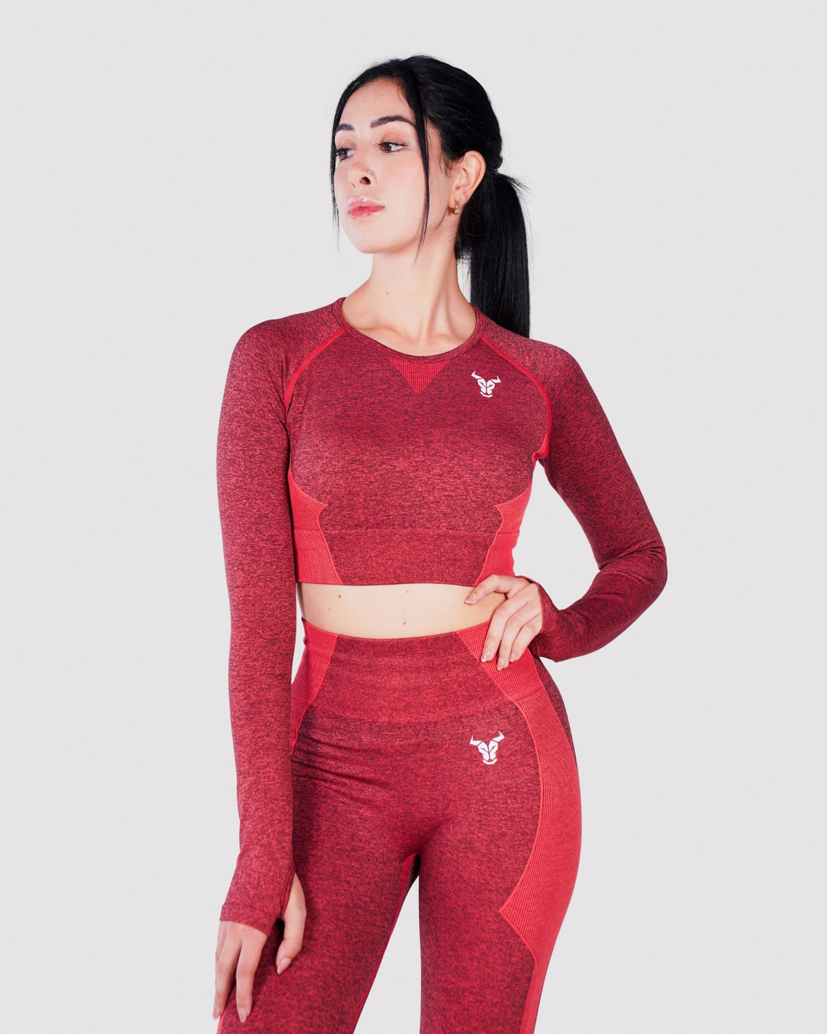 Progress Seamless Crop Top - Coral Marl