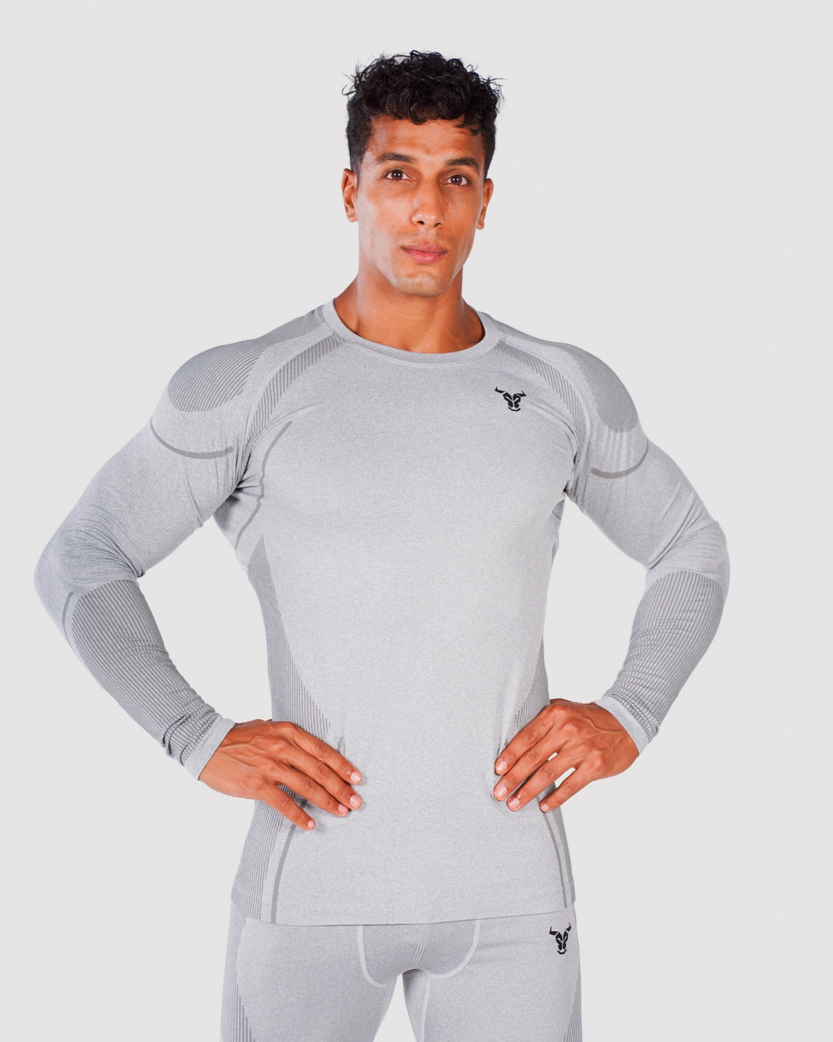 Progress Seamless Long Sleeve - Grey Marl