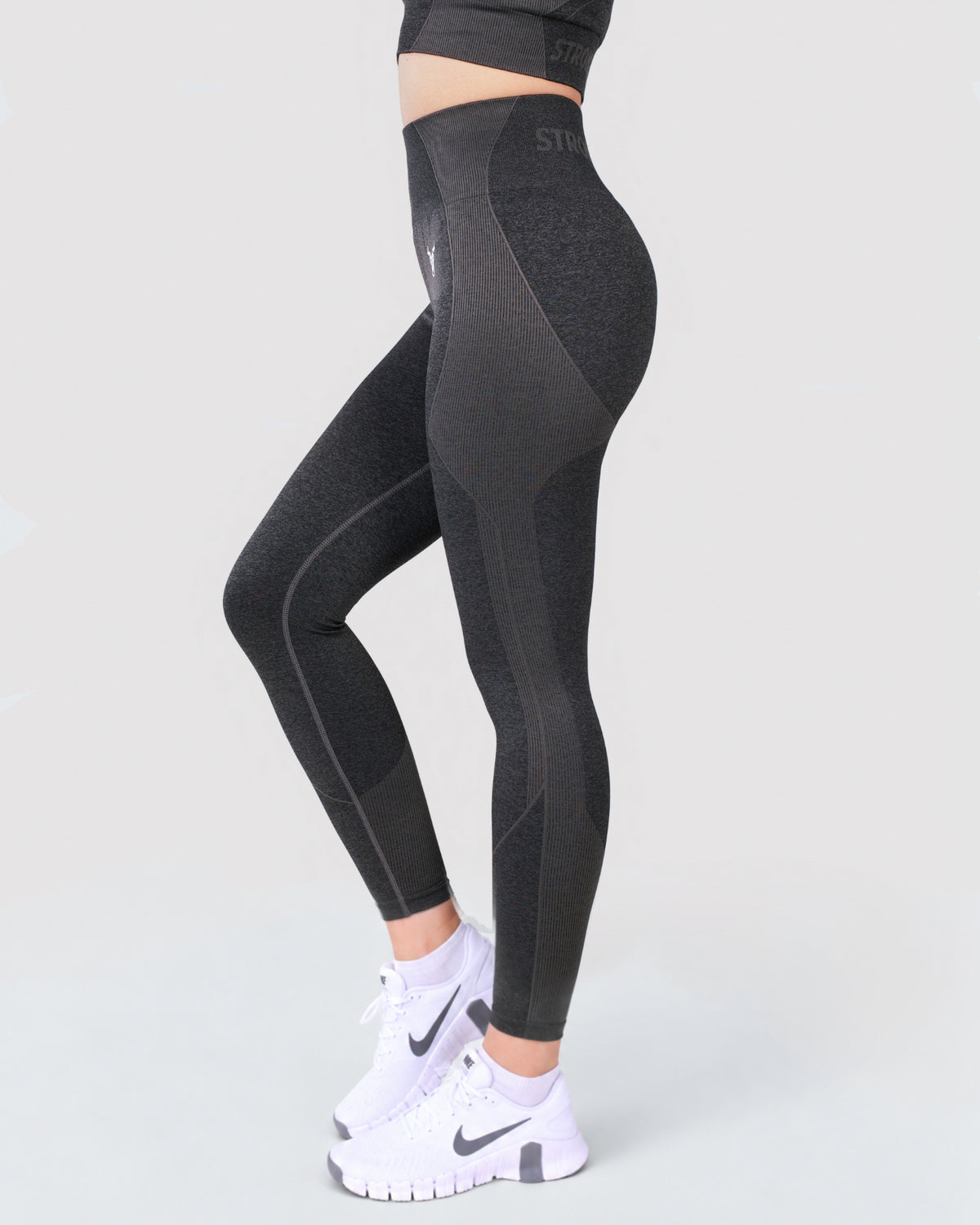 Progress Seamless Leggings - Black Marl
