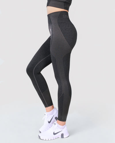 Progress Seamless Leggings - Black Marl