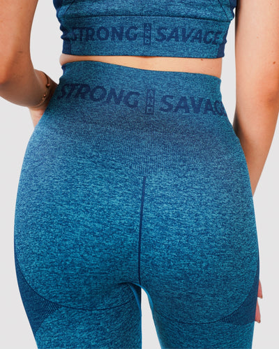Progress Seamless Leggings - Blue Marl